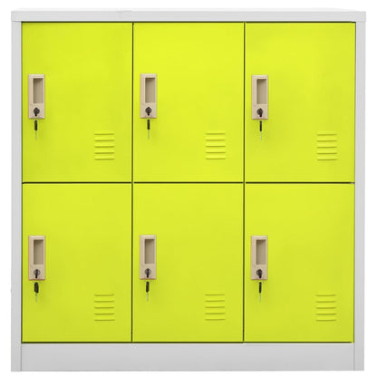 Armadietti Chiavi 2pz Grigio Chiaro Verde 90x45x92,5cm Acciaio | homemem39