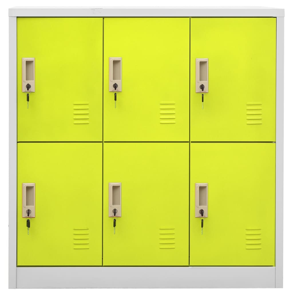Armadietti Chiavi 2pz Grigio Chiaro Verde 90x45x92,5cm Acciaio