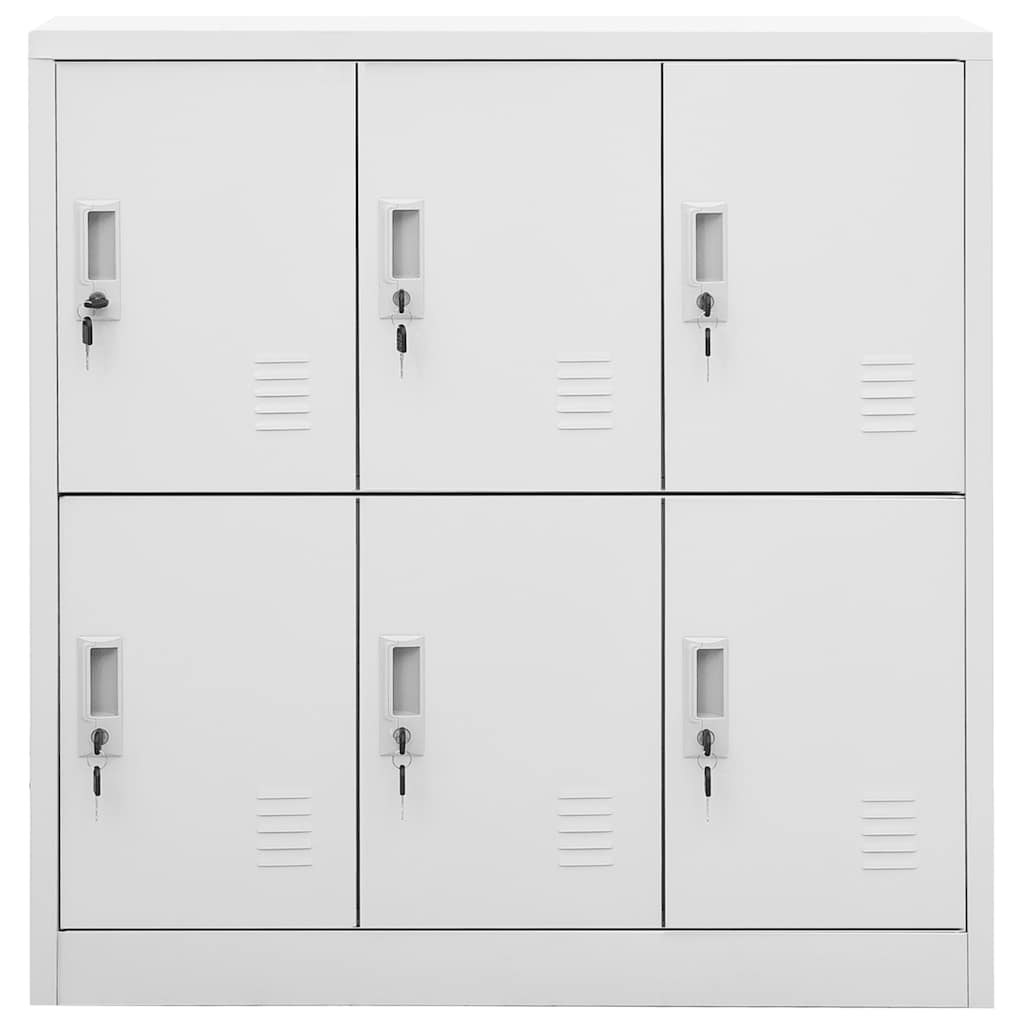 Armadietti con Chiave 5 pz Grigio Chiaro 90x45x92,5 cm Acciaio | homemem39
