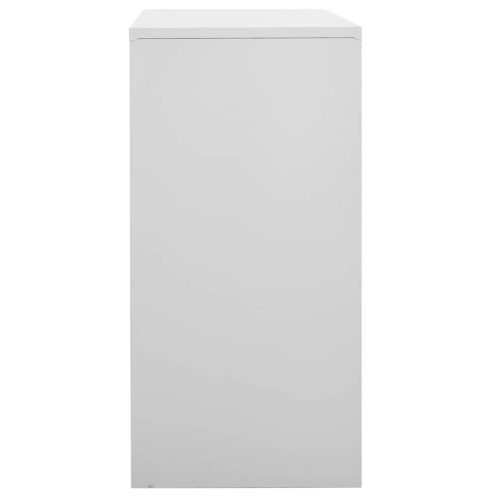 Armadietti con Chiave 5 pz Grigio Chiaro 90x45x92,5 cm Acciaio