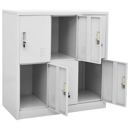 Armadietti con Chiave 5 pz Grigio Chiaro 90x45x92,5 cm Acciaio | homemem39