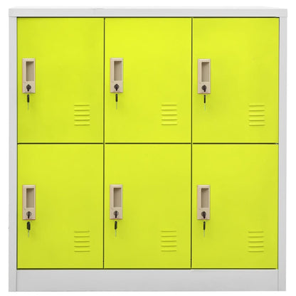 Armadietti Chiavi 5pz Grigio Chiaro Verde 90x45x92,5cm Acciaio | homemem39