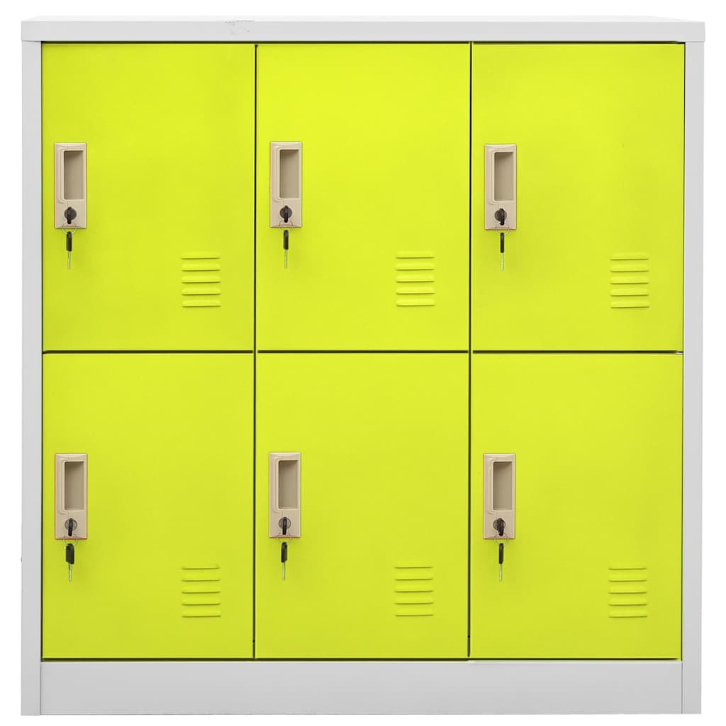 Armadietti Chiavi 5pz Grigio Chiaro Verde 90x45x92,5cm Acciaio