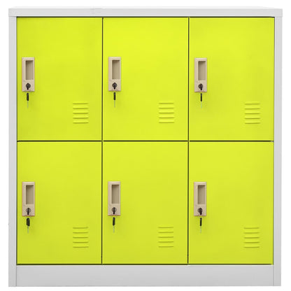 Armadietti Chiavi 5pz Grigio Chiaro Verde 90x45x92,5cm Acciaio