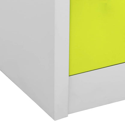 Armadietti Chiavi 5pz Grigio Chiaro Verde 90x45x92,5cm Acciaio