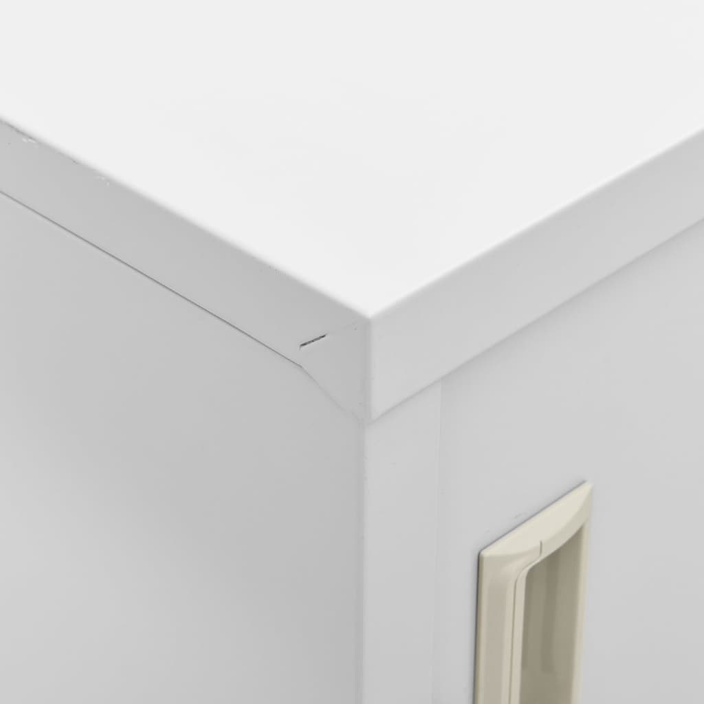 Armadietti con Chiave 2 pz Grigio Chiaro 90x45x92,5 cm Acciaio | homemem39