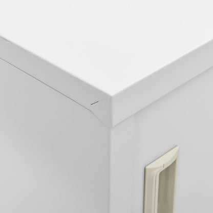 Armadietti con Chiave 2 pz Grigio Chiaro 90x45x92,5 cm Acciaio