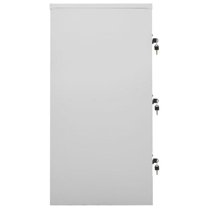 Armadietti Chiavi 2pz Grigio Chiaro Rosso 90x45x92,5cm Acciaio