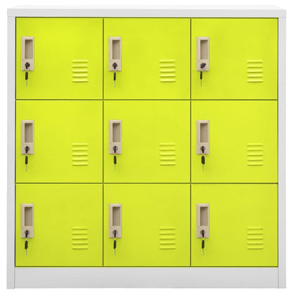 Armadietti Chiavi 2pz Grigio Chiaro Verde 90x45x92,5cm Acciaio