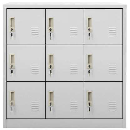 Armadietti con Chiave 5 pz Grigio Chiaro 90x45x92,5 cm Acciaio