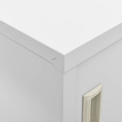 Armadietti con Chiave 5 pz Grigio Chiaro 90x45x92,5 cm Acciaio