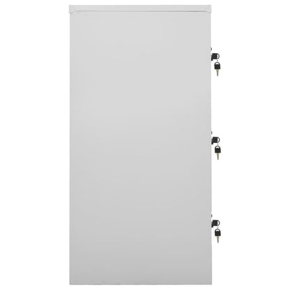 Armadietti Chiavi 5pz Grigio Chiaro Rosso 90x45x92,5cm Acciaio