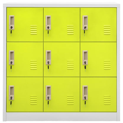 Armadietti Chiavi 5pz Grigio Chiaro Verde 90x45x92,5cm Acciaio