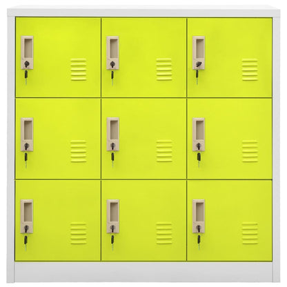 Armadietti Chiavi 5pz Grigio Chiaro Verde 90x45x92,5cm Acciaio