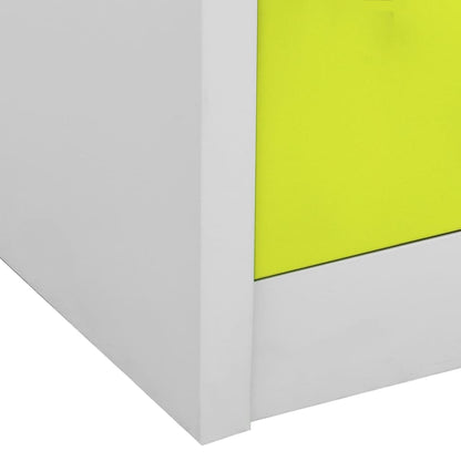 Armadietti Chiavi 5pz Grigio Chiaro Verde 90x45x92,5cm Acciaio | homemem39
