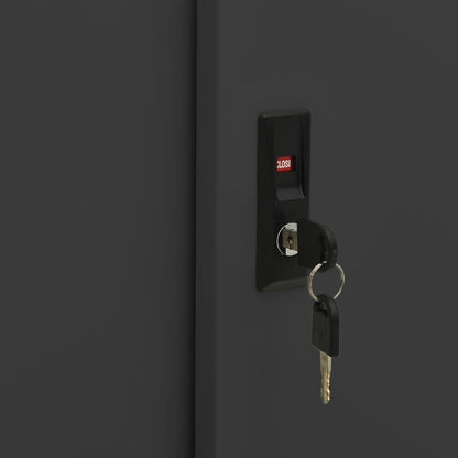 Armadio con Anta Scorrevole e Fioriera Antracite in Acciaio - homemem39