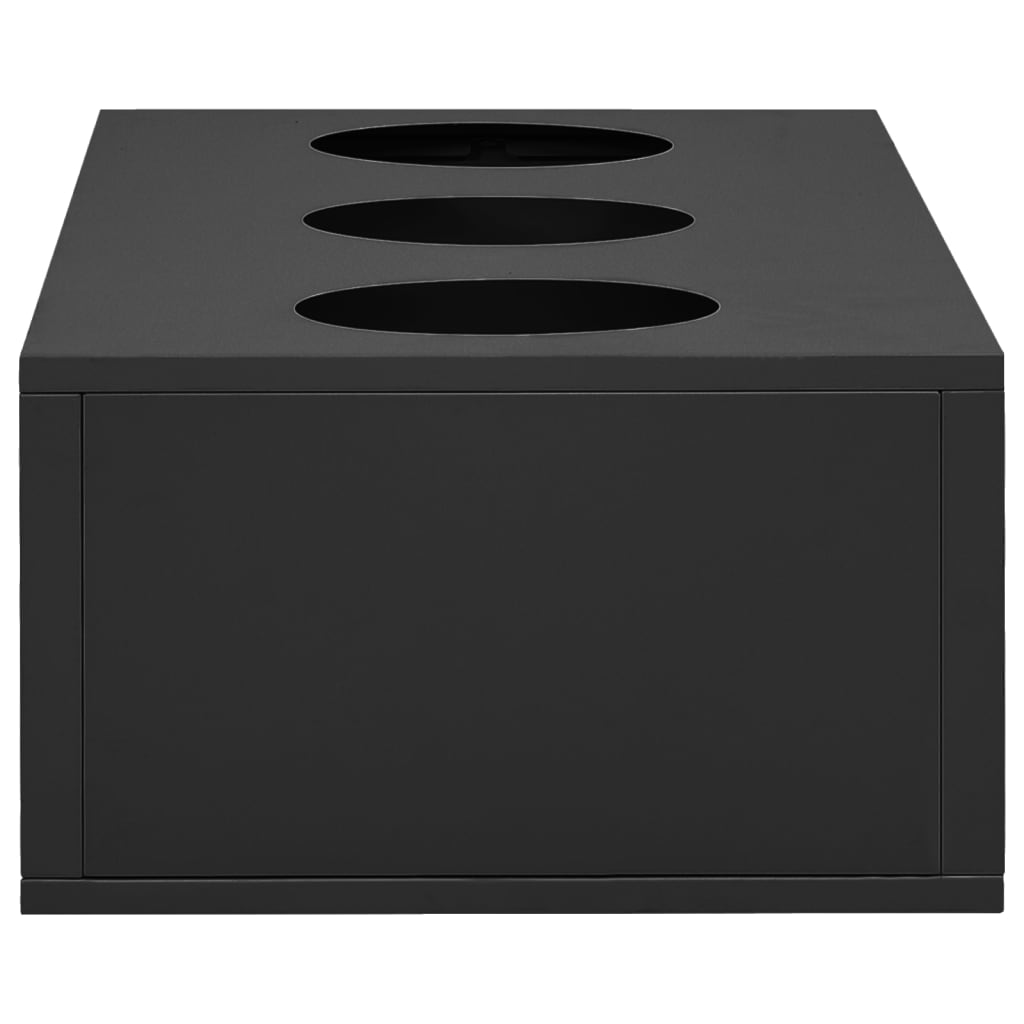 Armadio Ufficio con Fioriera Antracite 90x40x125 cm in Acciaio | homemem39