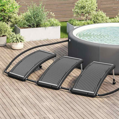 Pannelli Solari Termici Curvi per Piscina 3 pz 110x65 cm - homemem39