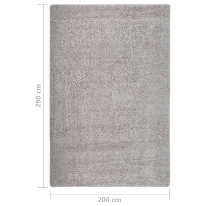 Tappeto Shaggy Grigio Chiaro 200x290 cm Antiscivolo - homemem39