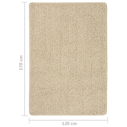 Tappeto Shaggy Crema 120x170 cm Antiscivolo - homemem39