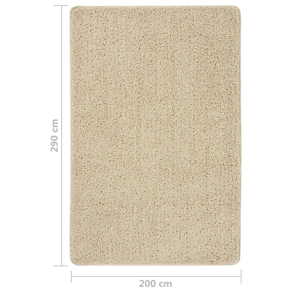 Tappeto Shaggy Crema 200x290 cm Antiscivolo - homemem39
