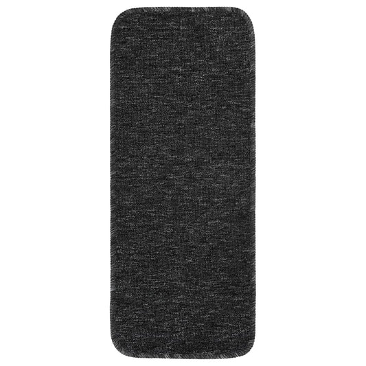 Tappetini per Scale 15 pz 60x25 cm Antracite Rettangolari | homemem39