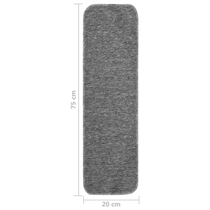 Tappetini Scale Antiscivolo 15 pz 75x20 cm Grigi Rettangolari | homemem39