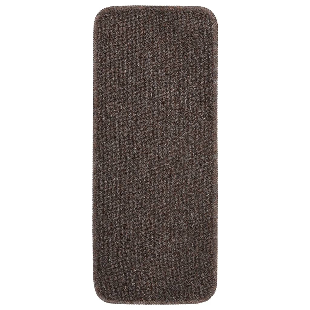 Tappetini Scale 15 pz 60x25 cm Marroni Antiscivolo Rettangolari | homemem39