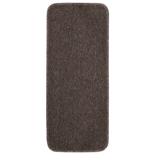 Tappetini Scale 15 pz 60x25 cm Marroni Antiscivolo Rettangolari | homemem39