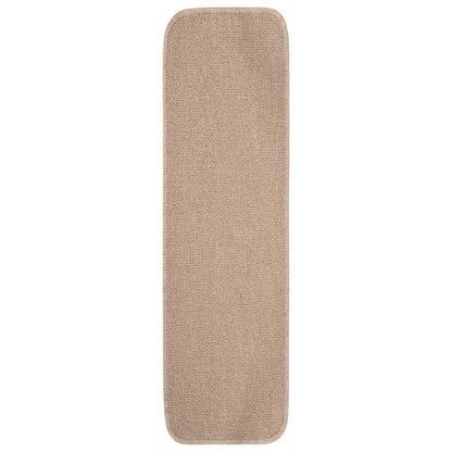 Tappetini Scale Antiscivolo 15 pz 75x20 cm Beige Rettangolari