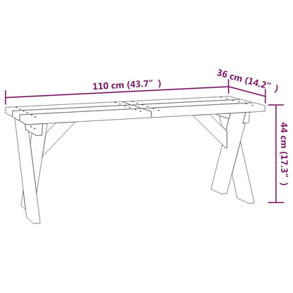 Panca da Giardino 110 cm in Legno di Pino Impregnato | homemem39