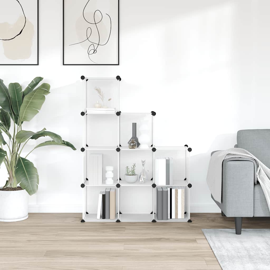 Organizzatore Portaoggetti con 9 Cubi Trasparenti in PP