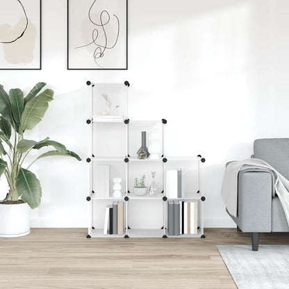 Organizzatore Portaoggetti con 9 Cubi Trasparenti in PP