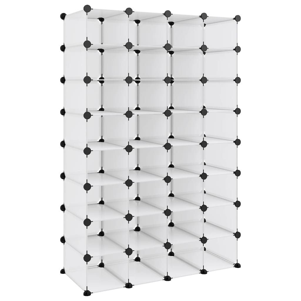 Scarpiera Trasparente 93x36,5x140 cm in PP - homemem39