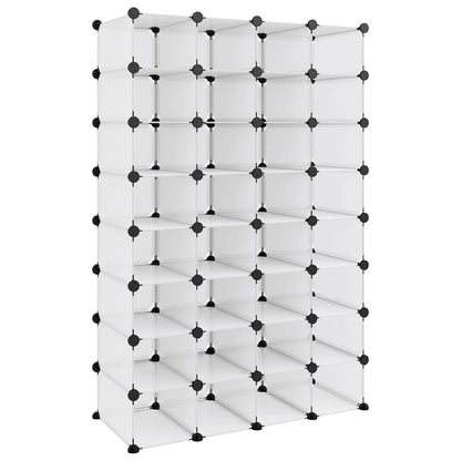 Scarpiera Trasparente 93x36,5x140 cm in PP - homemem39