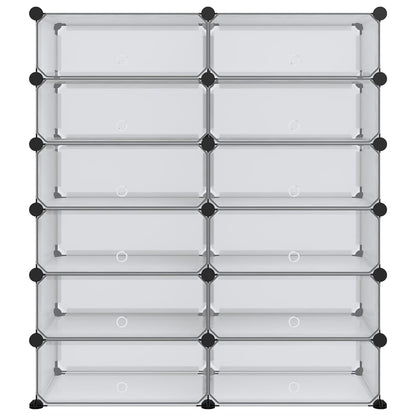 Scarpiera Trasparente 94,5x36,5x106 cm in PP - homemem39