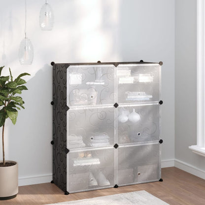 Scarpiera Nera 84,5x31x93,5 cm in PP - homemem39