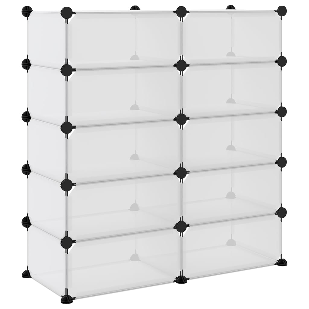 Scarpiera Trasparente 84x32x88,5 cm in PP - homemem39