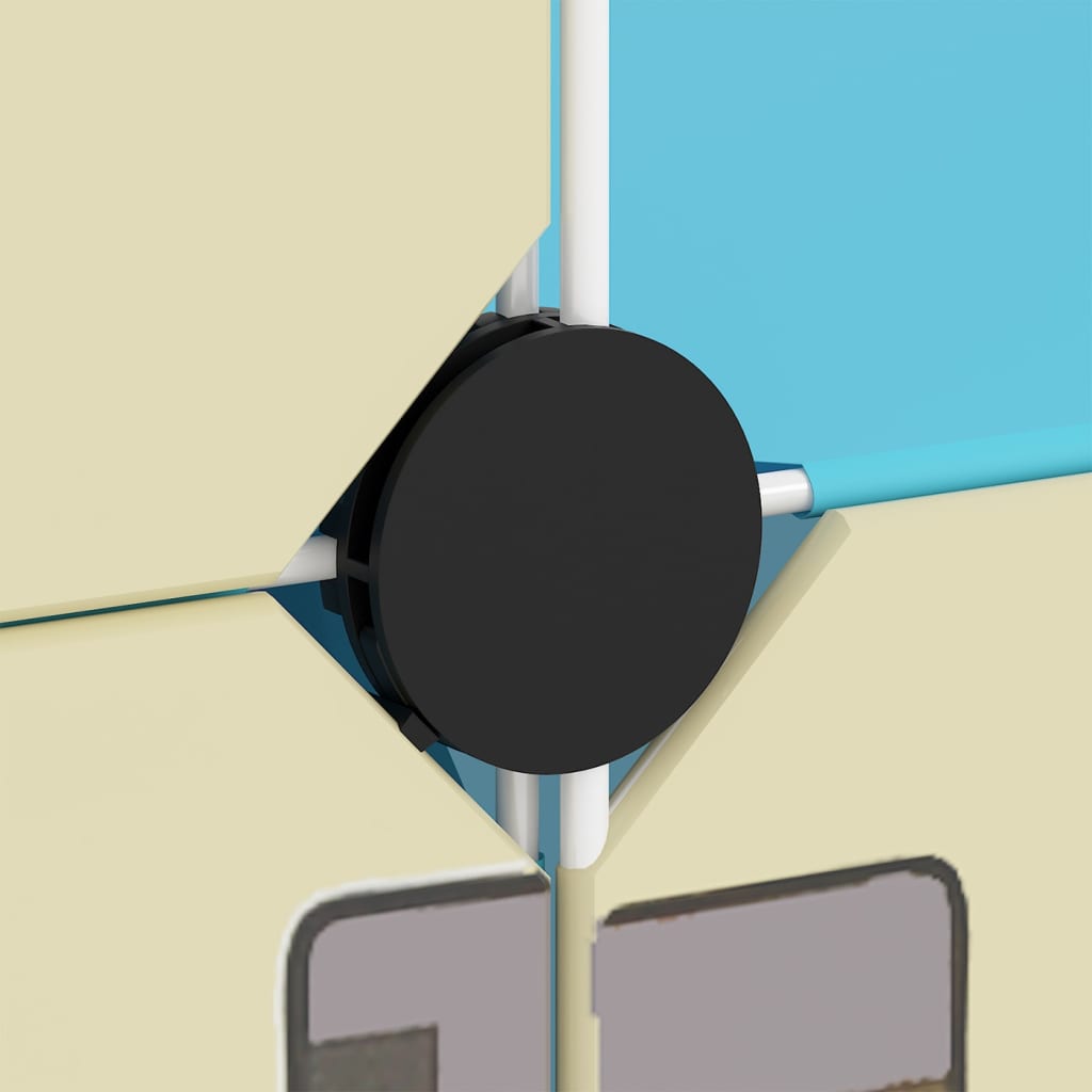 Scaffale Portaoggetti per Bambini con 8 Cubi Blu in PP - homemem39