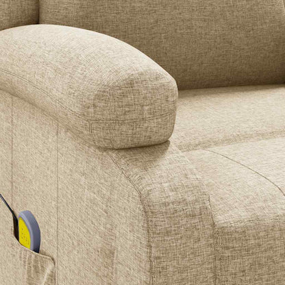 Poltrona Massaggiante Crema in Tessuto - homemem39