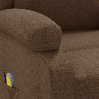 Poltrona Massaggiante Marrone in Tessuto - homemem39