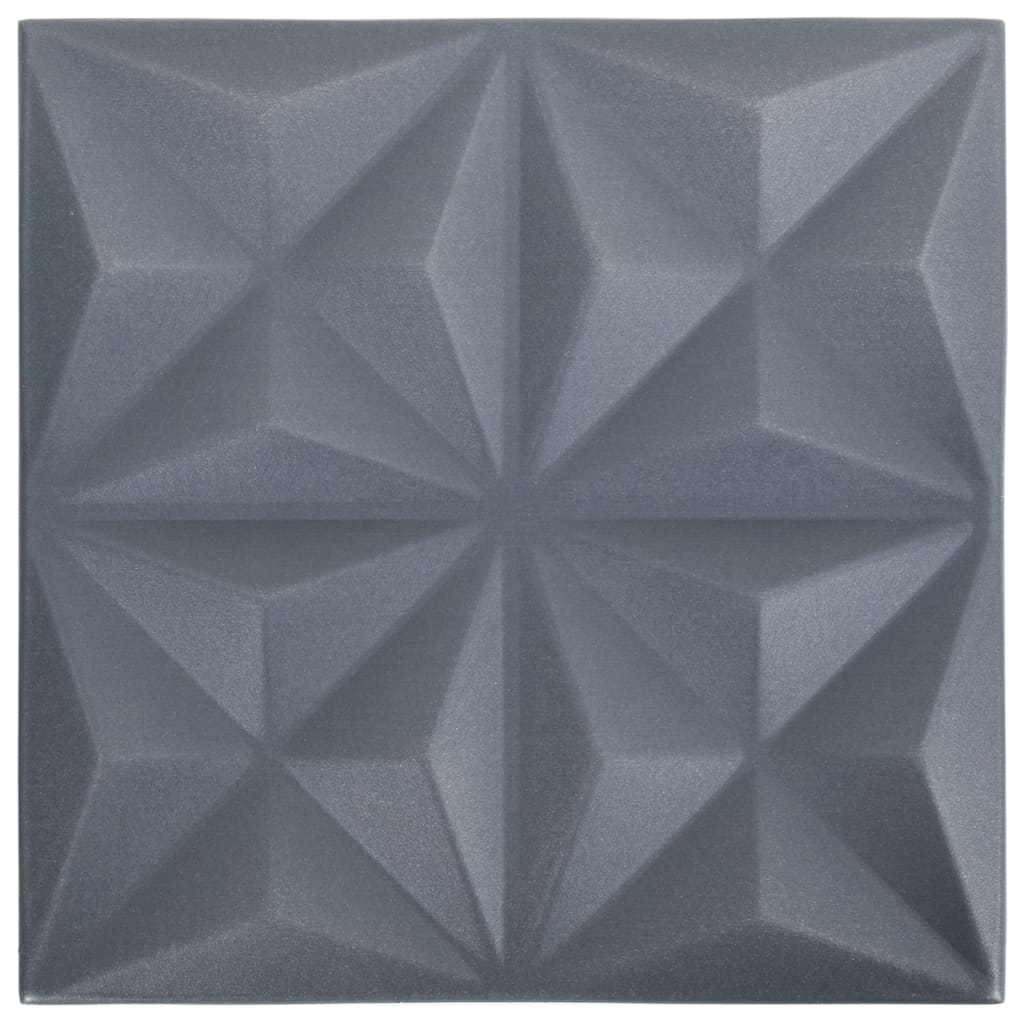 Pannelli Murali 3D 24 pz 50x50 cm Grigi Origami 6 m² - homemem39