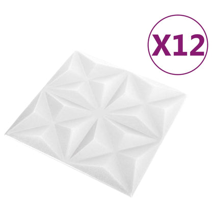 Pannelli Murali 3D 12 pz 50x50 cm Bianchi Origami 3 m² - homemem39