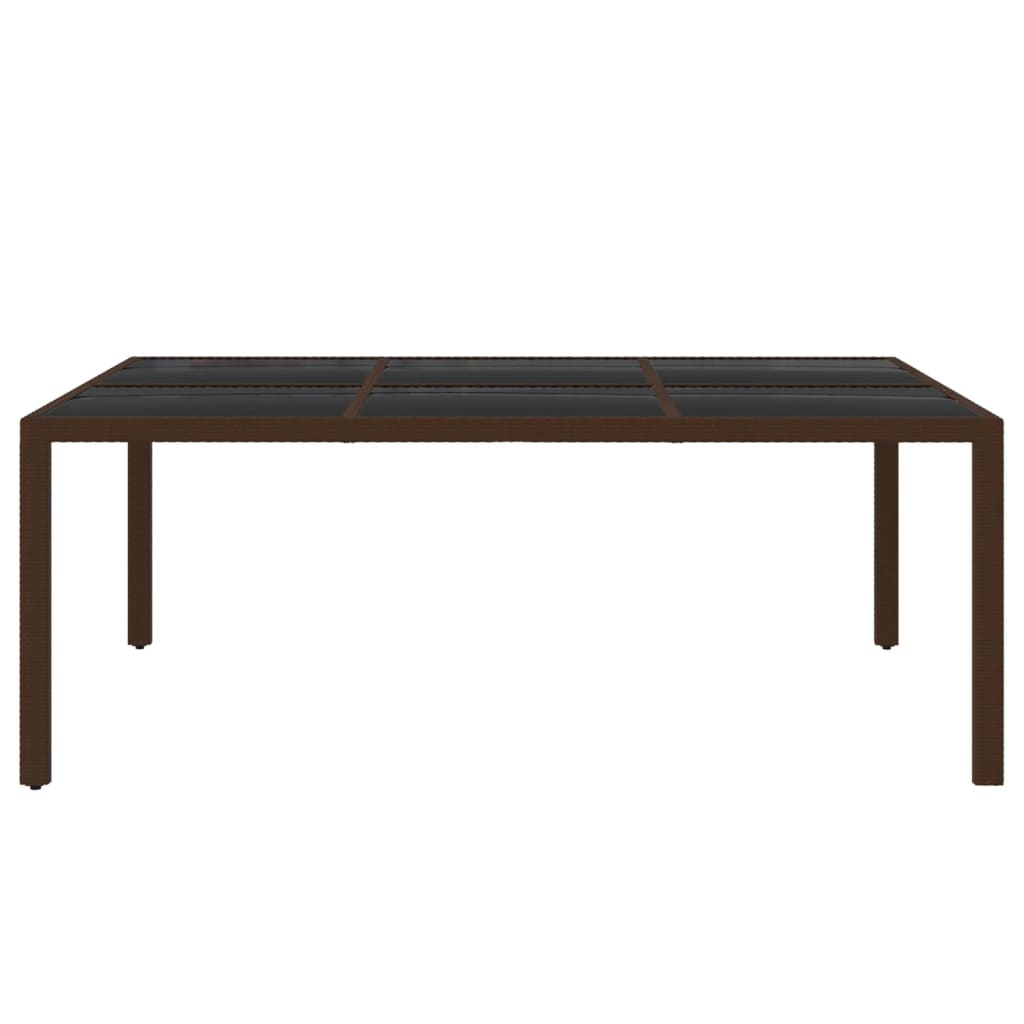 Set da Pranzo da Giardino 11 pz in Polyrattan Marrone - homemem39