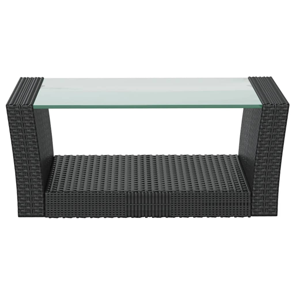 Set Divani da Giardino 8 pz con Cuscini in Polyrattan Nero - homemem39