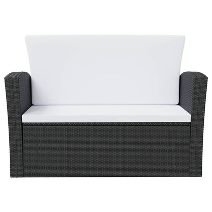 Set Divani da Giardino 16 pz con Cuscini in Polyrattan Nero - homemem39
