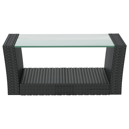 Set Divani da Giardino 16 pz con Cuscini in Polyrattan Nero - homemem39