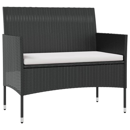 Set Divani da Giardino 8 pz con Cuscini in Polyrattan Nero - homemem39