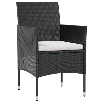 Set Divani da Giardino 8 pz con Cuscini in Polyrattan Nero - homemem39