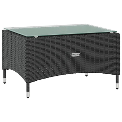 Set Divani da Giardino 8 pz con Cuscini in Polyrattan Nero - homemem39